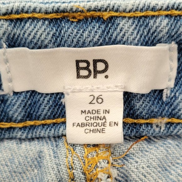 BP. Wide Leg Jean with Split Hem High Waist Mom Jean Sz 26 - Picture 7 of 10